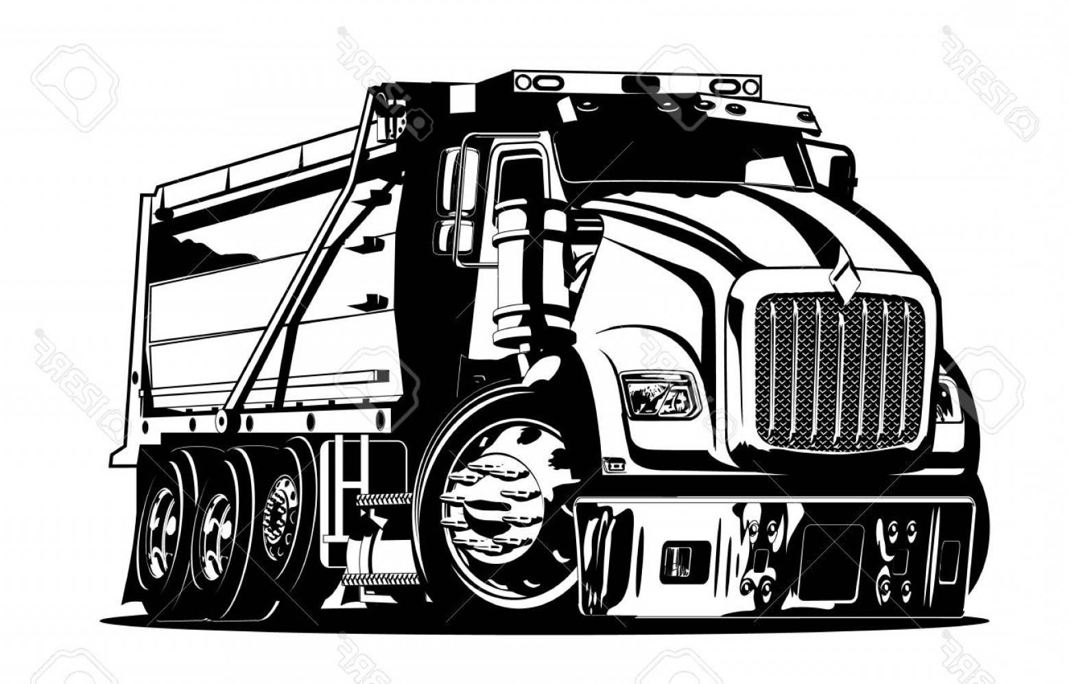 1560x997 Photostock Vector Vector Cartoon Dump Truck Vector Format