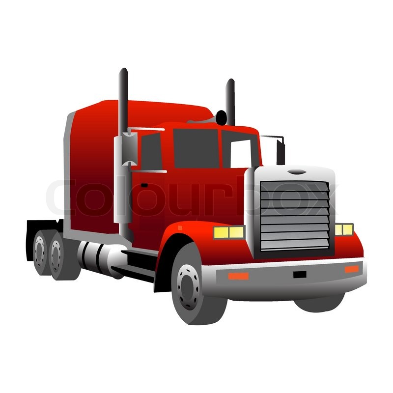800x800 Red Gradiented Truck, Vector Stock Vector Colourbox