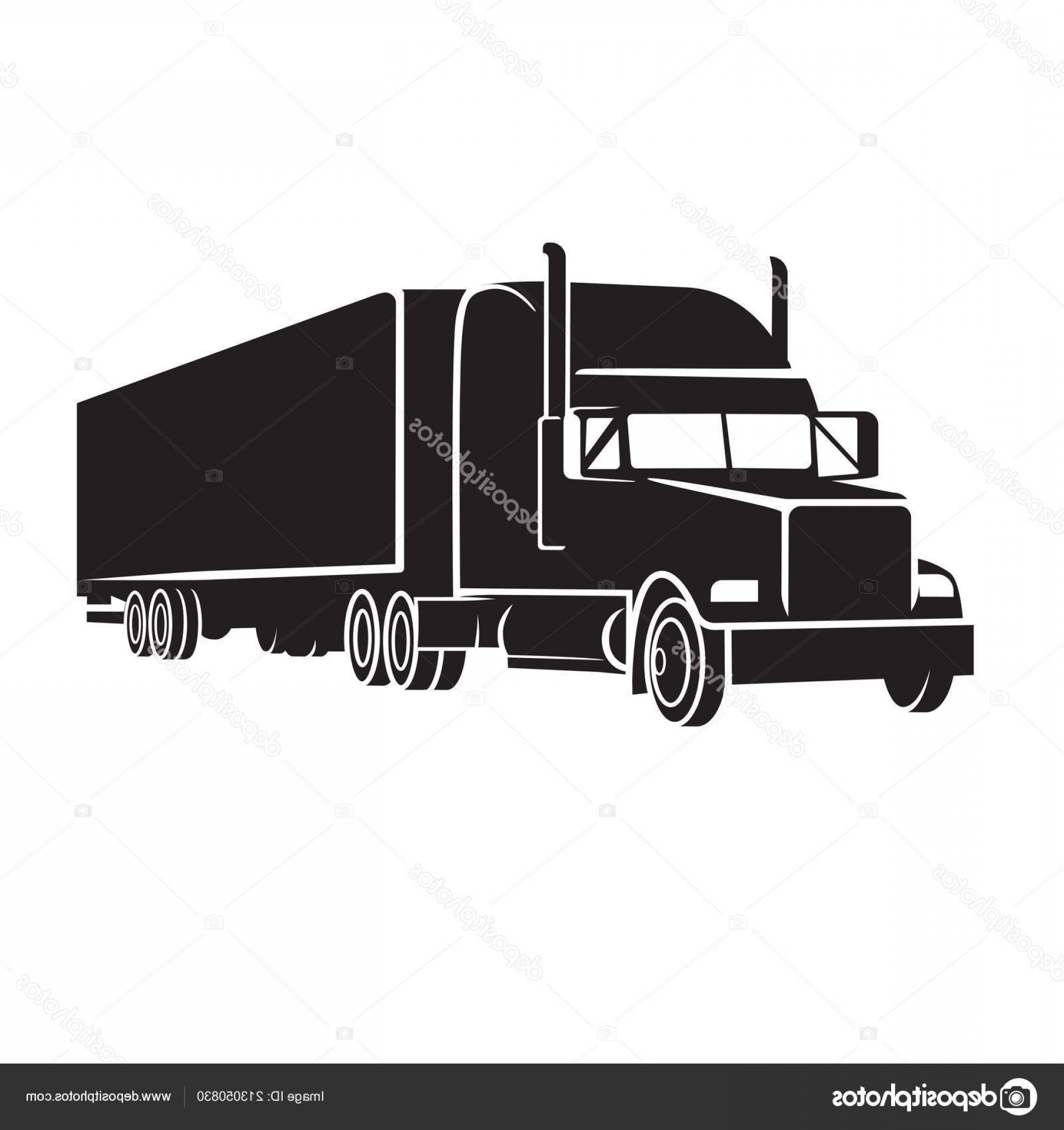 Trailer Truck Vector at Vectorified.com | Collection of Trailer Truck ...