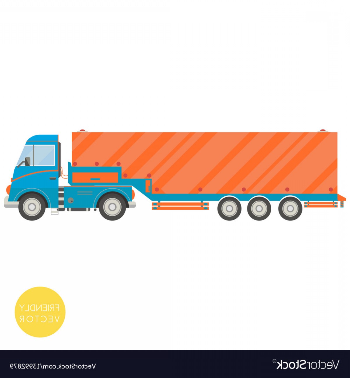 1200x1296 Cartoon Transport Semi Trailer Truck Vector Hoodamathrun