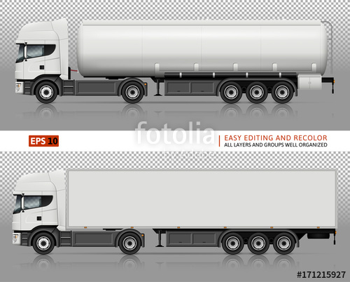 500x402 Trucks Vector Mock Up For Car Branding And Advertising Tanker
