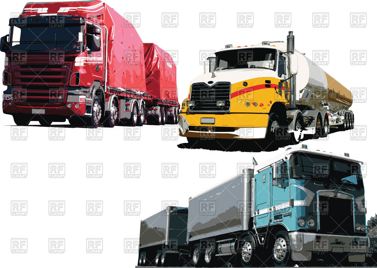 1200x855 European And American Trailer Trucks And Gas Tank Truck Vector