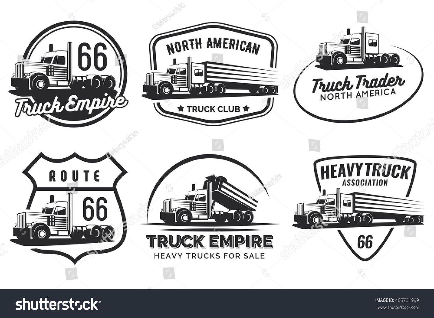 1500x1101 Set Of Classic Heavy Truck Logo, Emblems And Badges Truck