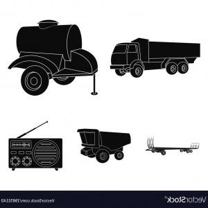 300x300 Truck Semi Trailer Silhouettes Vector Clipart Hoodamathrun