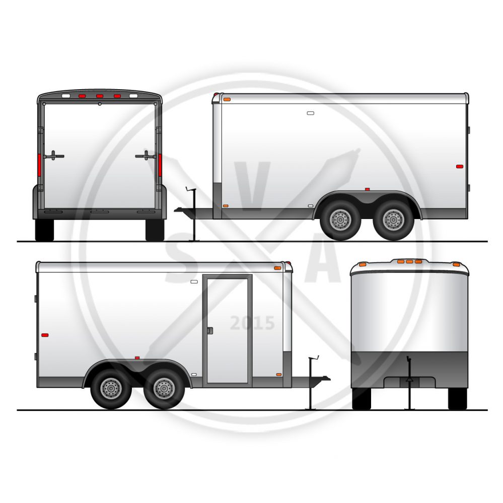 999x999 Utility Trailer Vehicle Outline