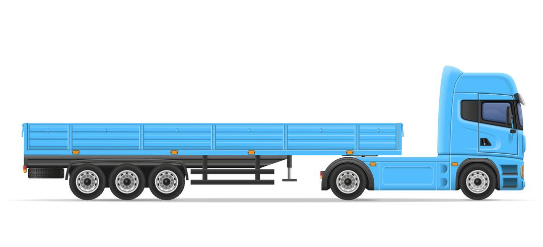 1078x490 Truck Semi Trailer Vector Illustration