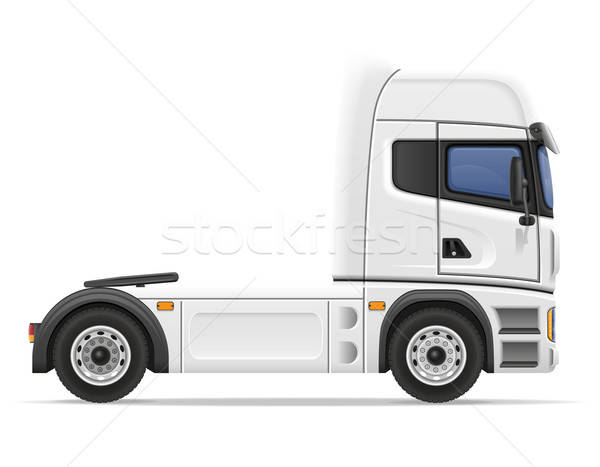 600x467 Truck Semi Trailer Vector Illustration Vector Illustration