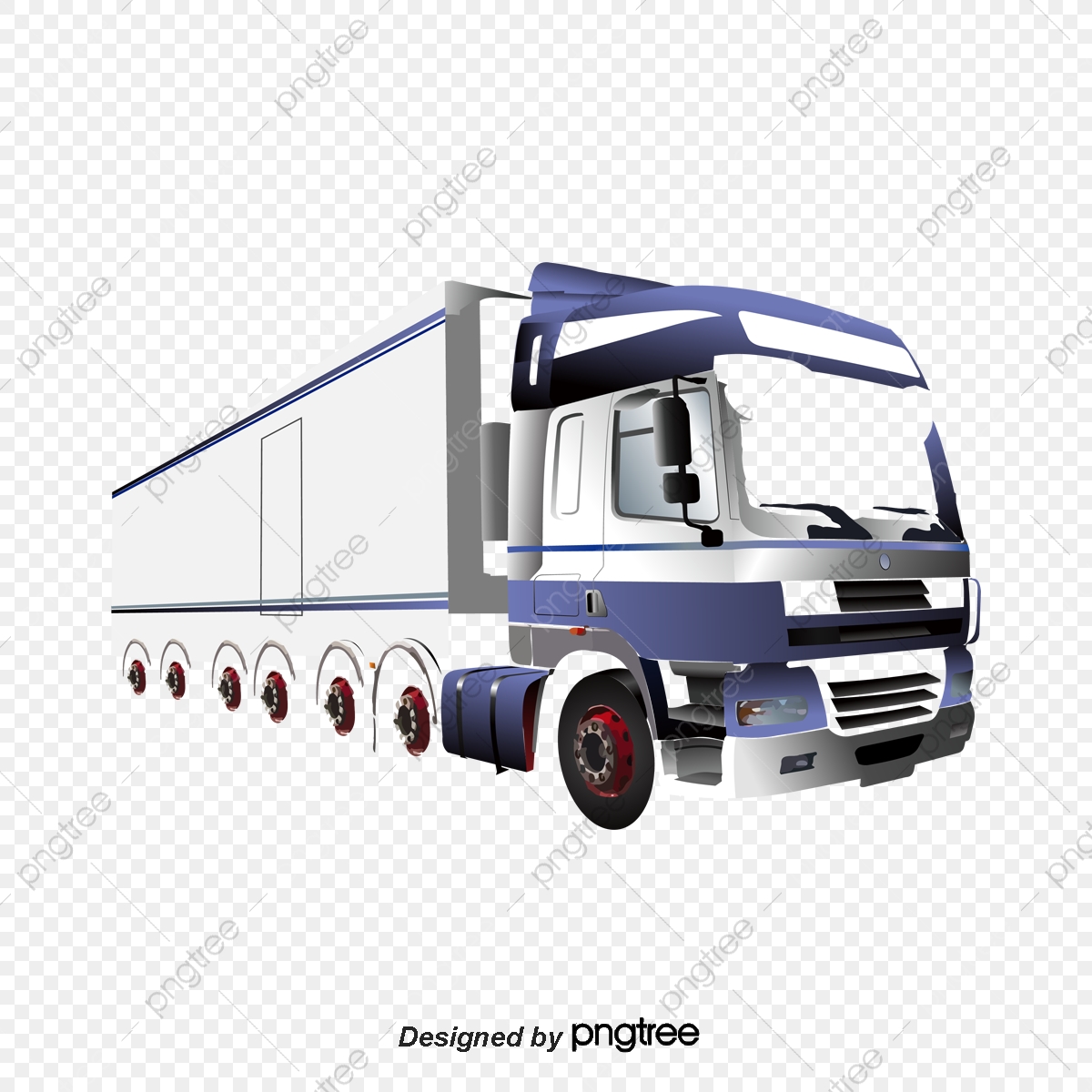 1200x1200 Cartoon Truck Trailer, Truck Clipart, Freight, Transportation Png
