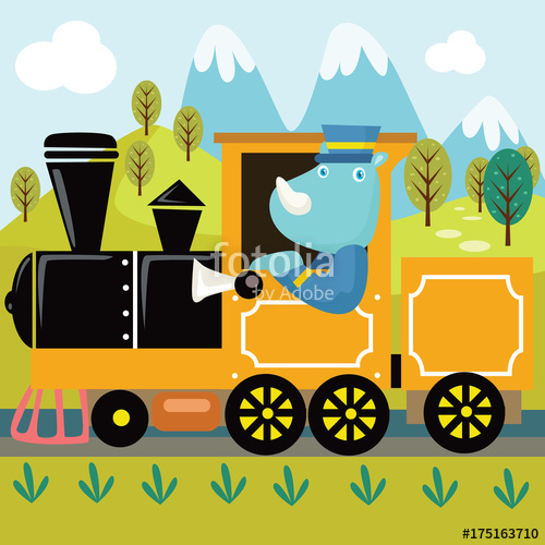 500x500 Machinist Train Cartoon Vector Illustration Stock Image