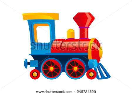 450x326 Toy Train Cartoon Group With Items