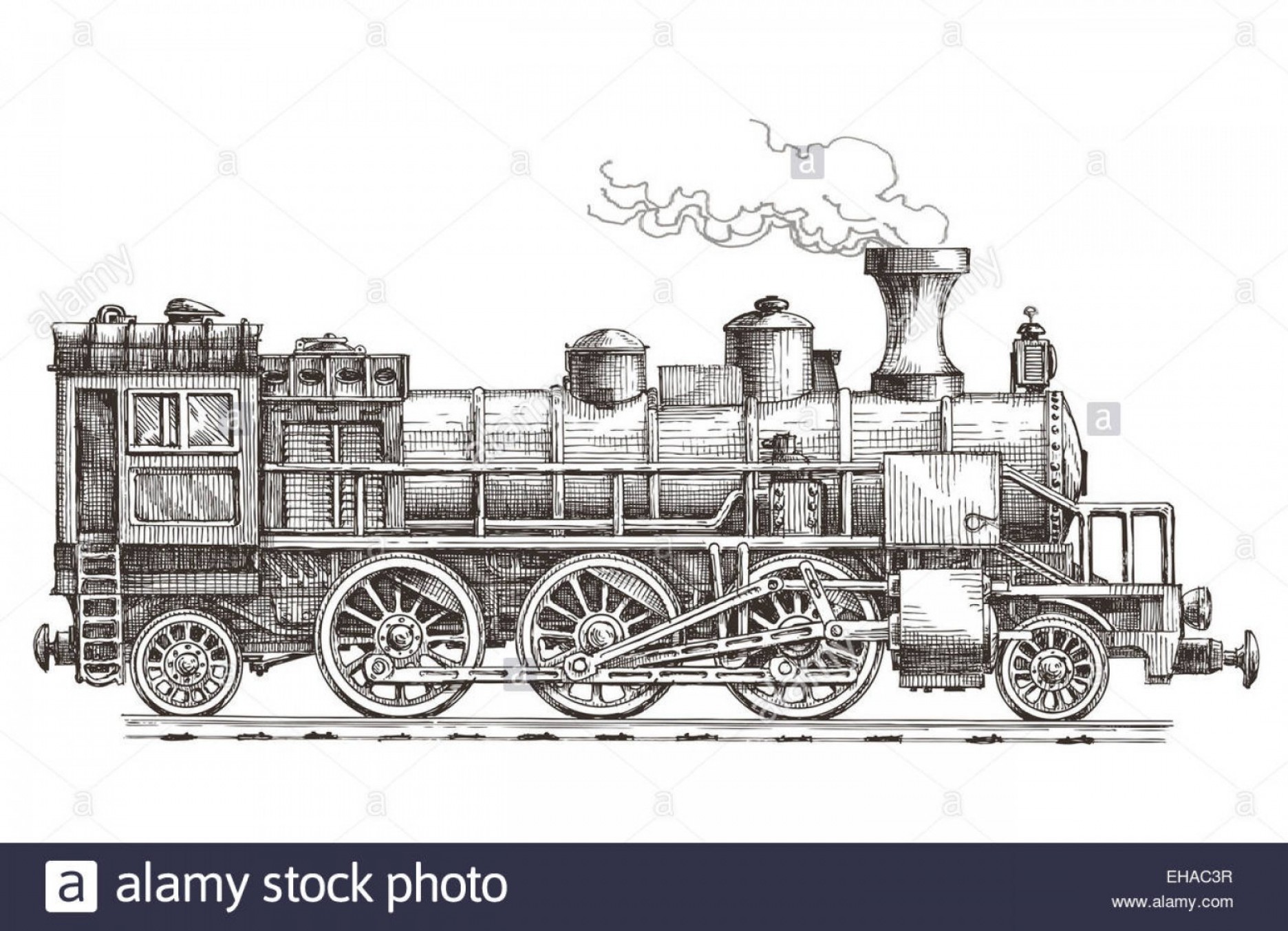 1872x1353 Stock Photo Retro Steam Locomotive Vector Logo Design Template