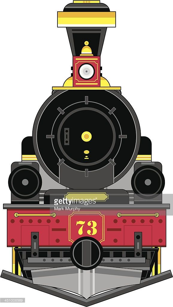 578x1024 Vector Illustration Of A Cartoon Train Engine In A Wild West Style