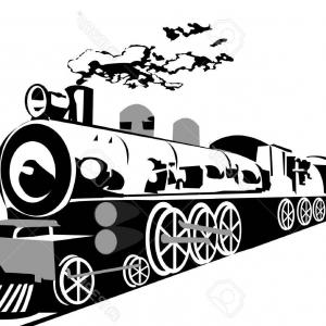 300x300 Vintage Steam Train Locomotive Vector Catchsplace