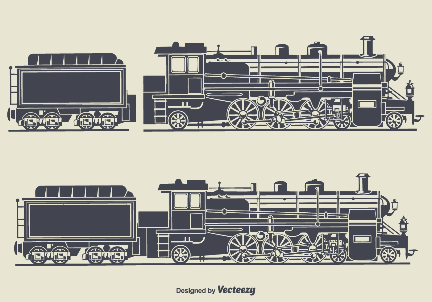 1400x980 Steam Train Free Vector Art