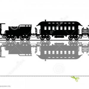 300x300 Stock Illustration Steam Train Silhouette Isolated Icon Vector