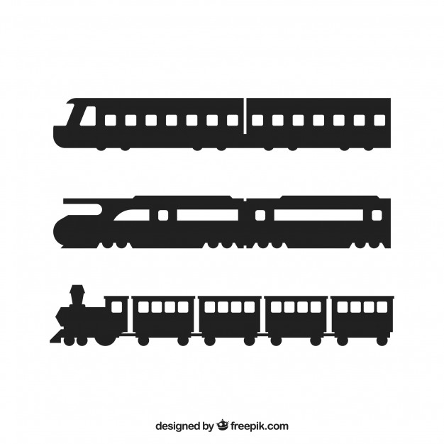 626x626 Train Silhouettes Set Vector Free Download