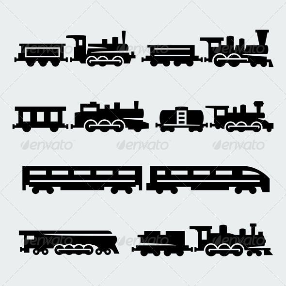 590x590 Trains Silhouettes Trains In Train Silhouette, Train