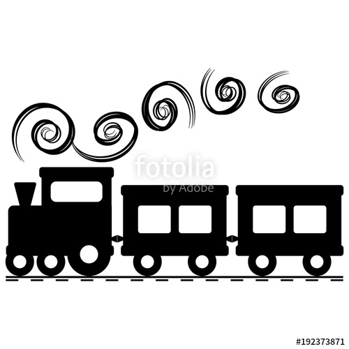 500x500 Silhouette Of A Toy Train Stock Image And Royalty Free Vector