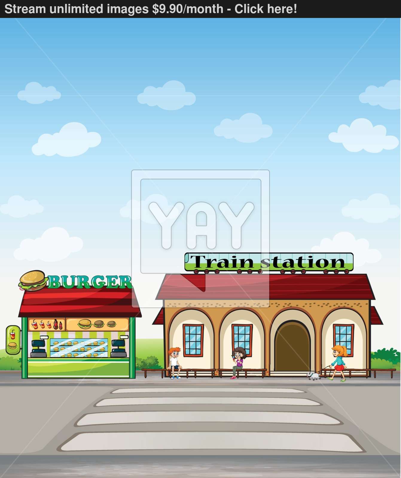 Train Station Vector