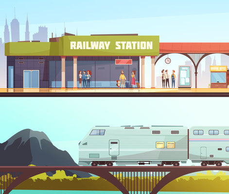 471x400 Page Railway Station On Curated Vector Illustrations, Stock
