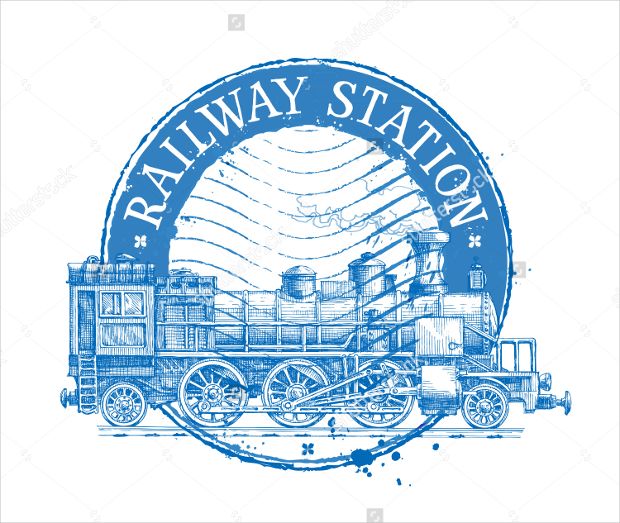620x523 Railway Station Vector Logo Design