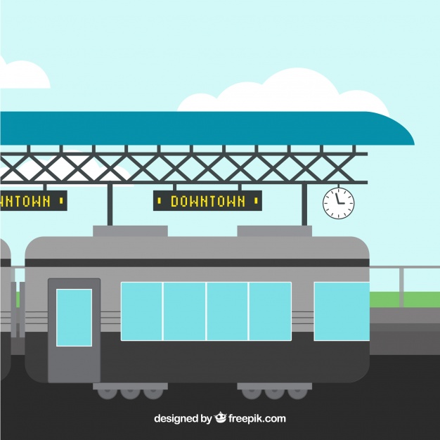 626x626 Background Of Outdoor Train Station Vector Free Download