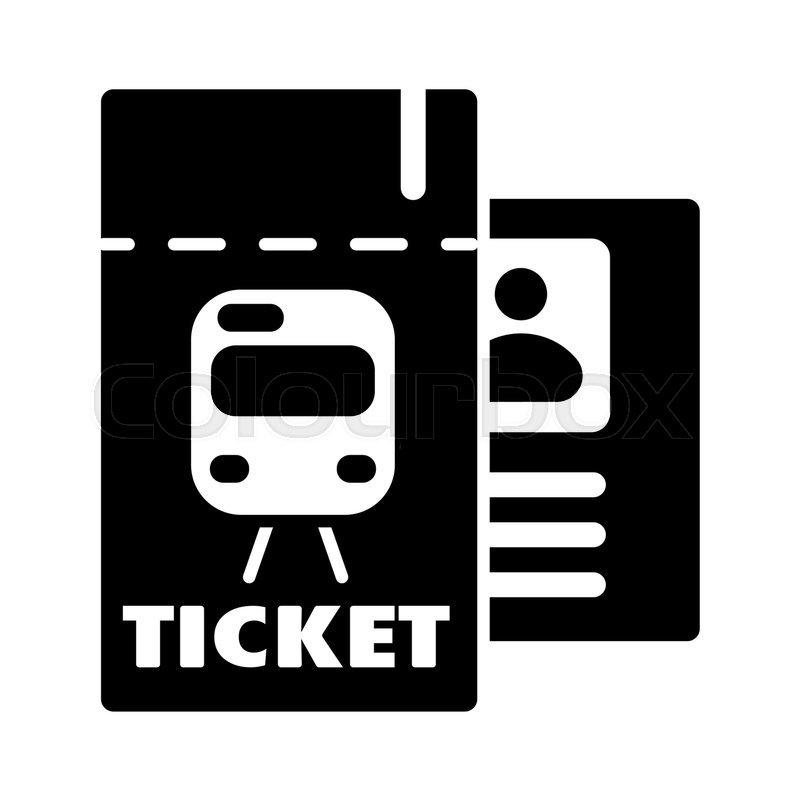 800x800 Train Ticket Vector Icon Isolated Stock Vector Colourbox