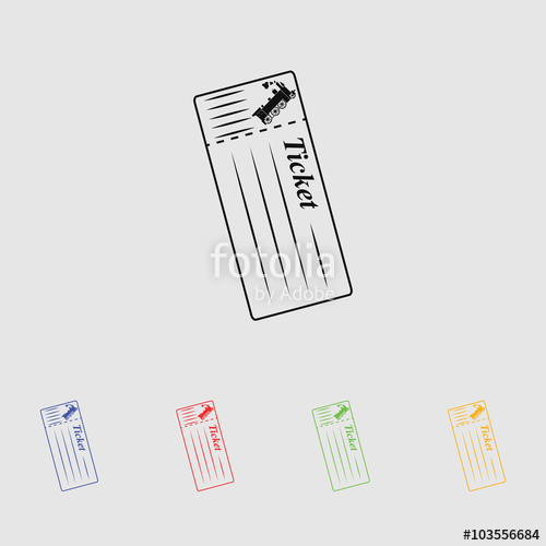 500x500 Train Ticket Vector Icon Stock Image And Royalty Free Vector