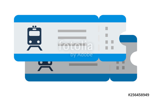 500x325 Train Tickets Vector Flat Isolated On White Stock Image