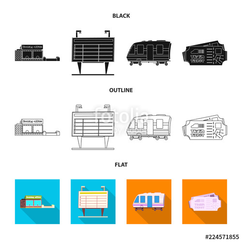 500x500 Vector Design Of Train And Station Icon Collection Of Train