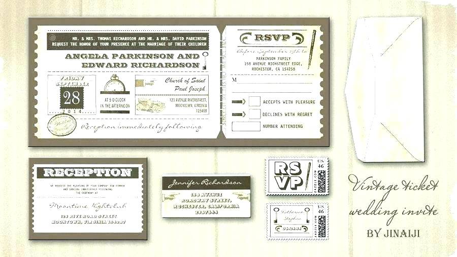 900x507 Train Ticket Wedding Invitation Template