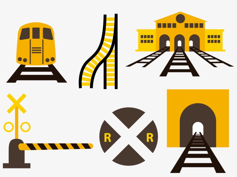 820x614 Railroad Tracks Clipart Train Station Sign