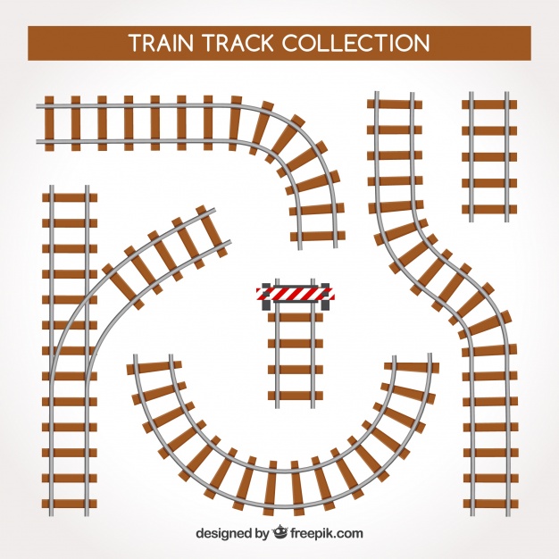 626x626 Trains Track Collection Vector Free Download