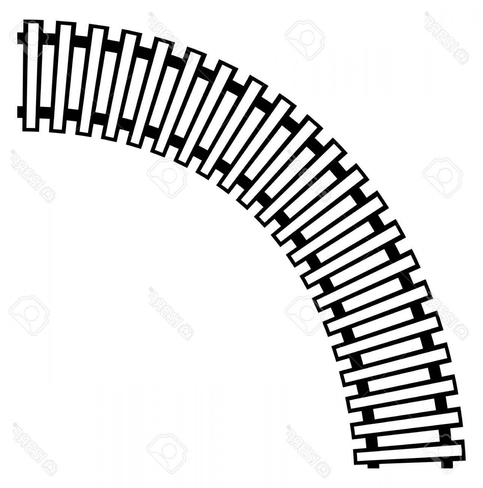 Train track vector at vectorified collection of train track