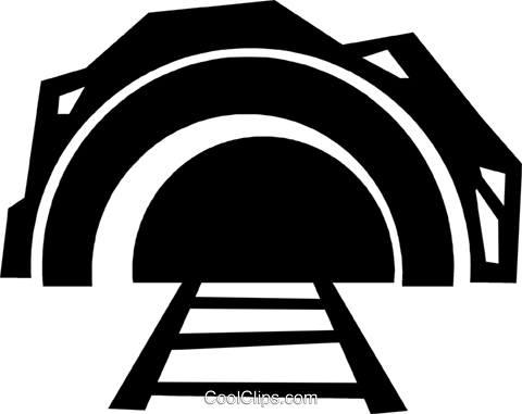 Train Tracks Leading Into A Tunnel Royalty Free Vector Clip Art 480x381 Train Tracks Leading Into A Tunnel Royalty Free Vector Clip Art