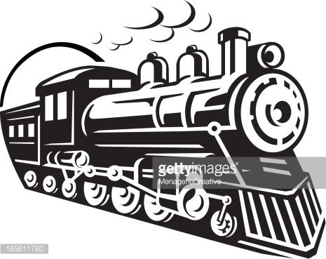 Line Art Graphic Of Steam Train Emerging From A Tunnel 465x369 Line Art Graphic Of Steam Train Emerging From A Tunnel