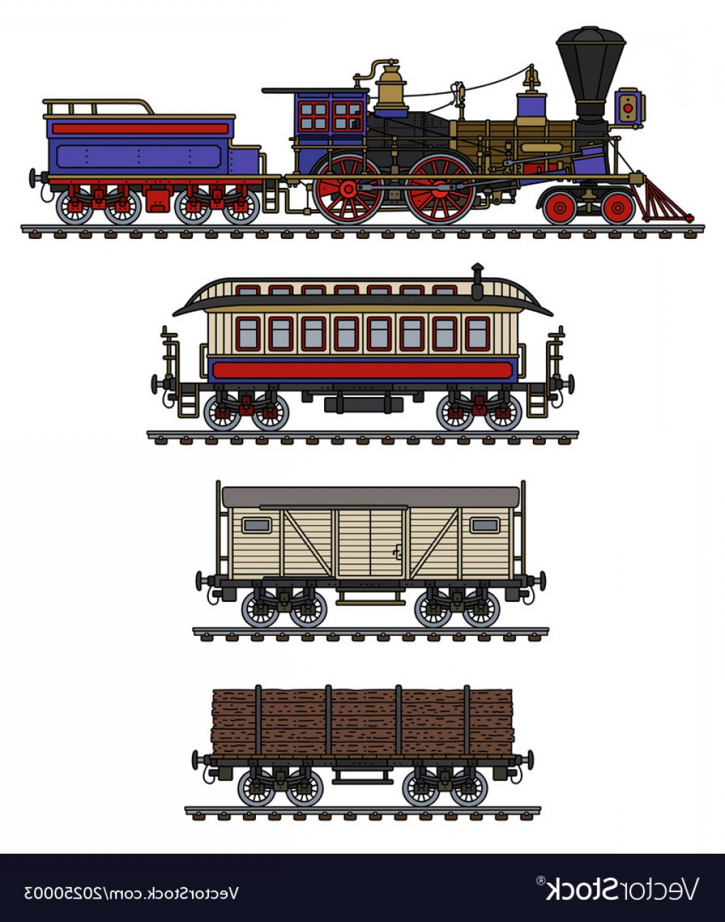 The Vintage American Steam Train Vector Soidergi 1020x1296 The Vintage American Steam Train Vector Soidergi