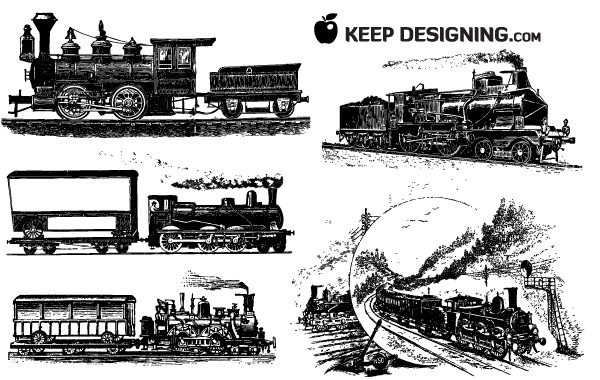 600x380 Free Vectors Train Vector Graphics Keepdesigning