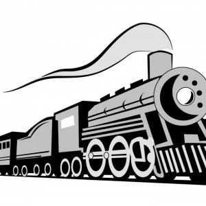 300x300 Modern High Speed Train Emblem Icon Label Silhouette Catchsplace