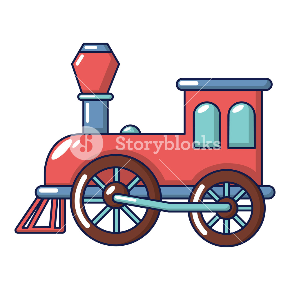 1000x1000 Old Tran Cartoon Illustration Of Old Train Vector Icon
