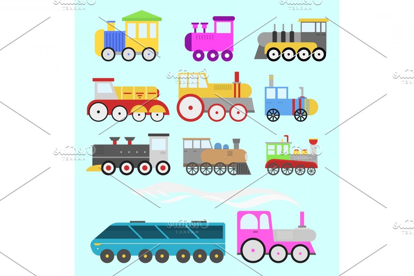 1440x960 Cartoon Toy Train Vector Railroad Hoodamathrun