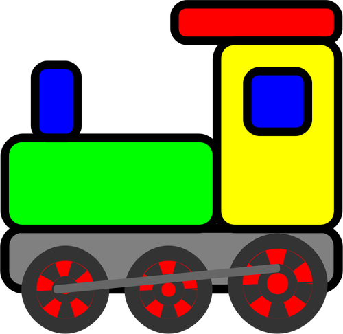 500x486 Colorful Toy Train Vector Clip Art