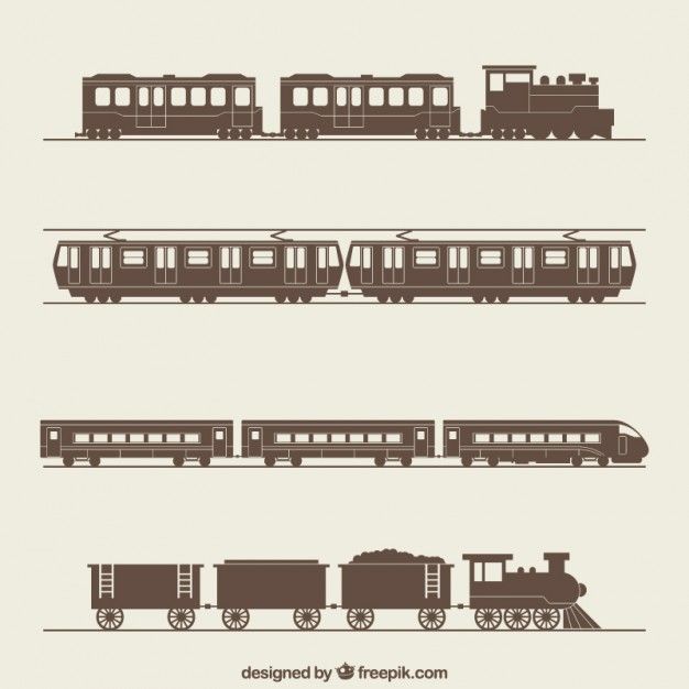 626x626 Retro Trains Collection Free Vector Knk Vervoer Train Vector
