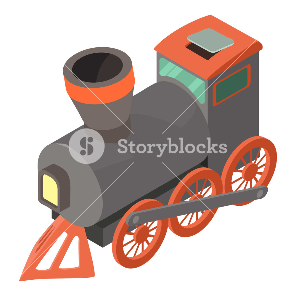 1000x1000 Tran Isometric Illustration Of Train Vector Icon For Web