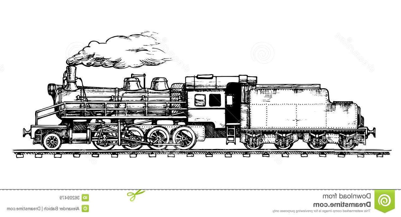 1300x703 Best Hd Old Train Drawings Vector Drawing Vector Images Design