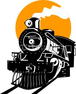 323x400 Vector Steam Train Siluetas Train Drawing, Train Illustration