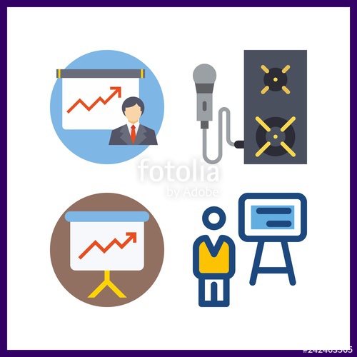 500x500 Training Icon Vector Illustration Training Set Speaker