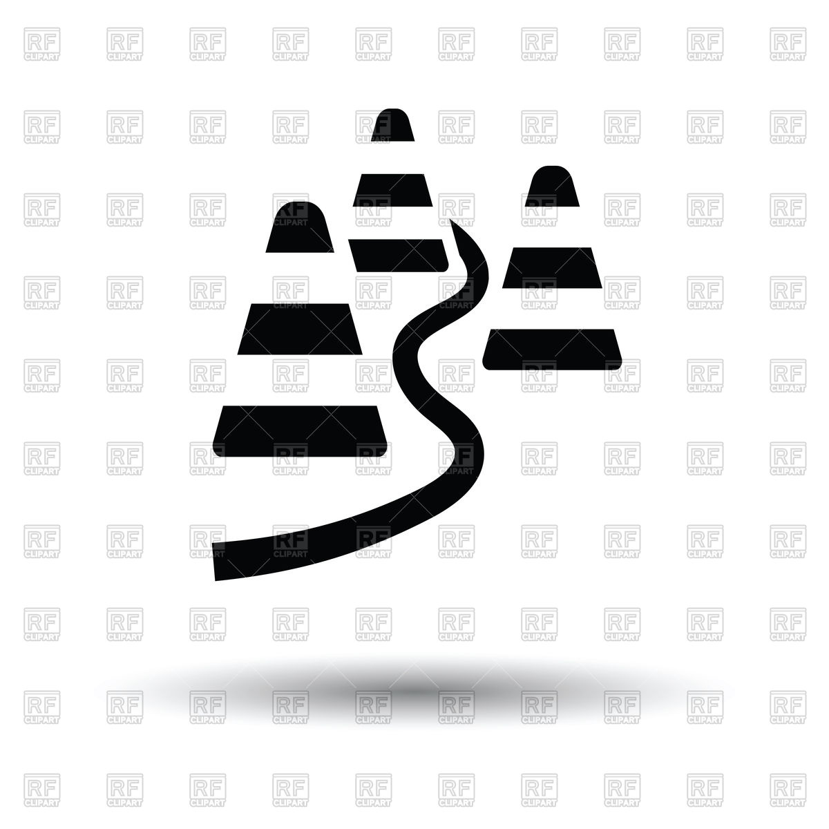 1200x1200 Soccer Training Cones Icon Vector Image Of Signs, Symbols, Maps