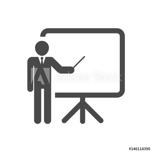 500x500 Training, Presentation And Education Icon Vector Illustration