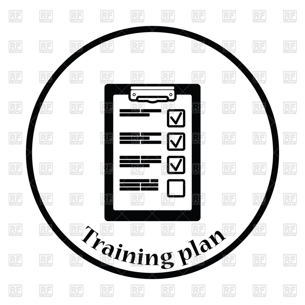 1200x1200 Training Plan Icon, Test Sheet Vector Image Of Icons And Emblems